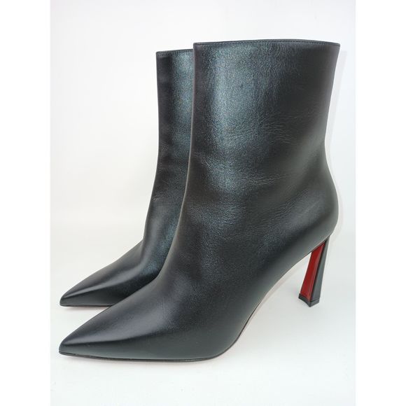 Christian Louboutin Women's Condora Leather Black Ankle Booties Size 36.5 - Picture 2 of 7